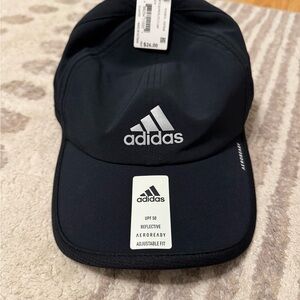 Adidas Black light weight hat with Reflective Logo